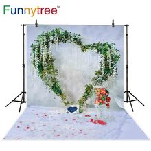 Fondos de árboles divertidos para estudio de fotografía escena interior planta corazón boda pétalo decoración telón de fondo cabina de foto sesión fotográfica 2024 - compra barato