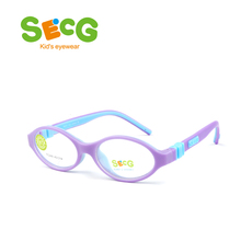 SECG Round Cute Children Optical Glasses Frames Silicone Solid Unisex Kids Glasses Eyewear Children Prescription Spectacles 2024 - buy cheap