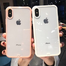 Противоударный бампер, прозрачный силиконовый чехол для телефона iPhone X XS XR XS Max 8 7 6 6S Plus, прозрачная защитная задняя крышка 2024 - купить недорого