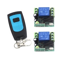 Interruptor de controle remoto dc 12v 1ch, interruptor remoto sem fio 1 transmissor + 2 receptores 315/433mhz sku: 5182