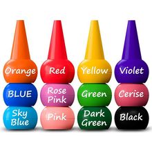 Crayones de dedo para niños pequeños, 12 colores de pintura para dedos, con agarre de Palma, lavables, no tóxicos 2024 - compra barato