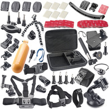 Gopro Accessories kits Storage bag +Chest Strap +Suction Cup+Monopod +bobber etc for Gopro Xiaomi Yi SJ cameras free shipping 2024 - buy cheap