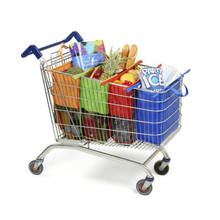 100Set/lot Shopping Cart Trolley Bags Foldable Reusable Grocery Shopping Bag 4PCS/Set Eco Supermarket Bag Easy to Use 2024 - buy cheap