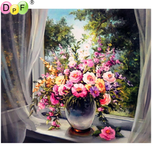 DPF 5D Diamond Painting Flowers Cross Stitch Kits Diamond Mosaic crystal Diamond Embroidery Patterns Rhinestones diamond pattern 2024 - buy cheap