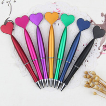 60pcs Kawaii Ballpoint Pen Metallic Texture Plastic Heart Rollerball Pens for School Office Supplies Stationery Fun Office Stuff 2024 - buy cheap