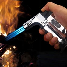 Triple Torch Lighter 3 Jet Gas Cigar Lighter Turbo Windproof Powerful Metal Spray Gun Kitchen Butane Pipe Lighter Outdoor 2024 - buy cheap