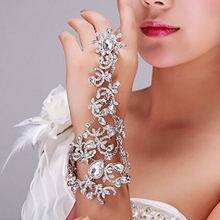 Women Fashion Crystal Rhinestone Bracelet Arm Chain Wedding Bridal Glove Hand Chain Jewelry Luxury Bride Wrist Bracelets 2024 - buy cheap