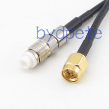 Cable FME female jack to SMA male plug straight RG174 RF Jumper pigtail 4inch~10FT 2024 - buy cheap