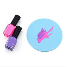 Herramienta de Arte de uñas de 9,5 cm, alfombrilla de paleta de pintura silicona Diam, mariposa, flor de ciruela, plegable, lavable, almohadilla de estampado para Nail Art, nueva moda 2024 - compra barato