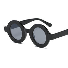 Mincl óculos de sol redondos femininos, óculos escuros pequenos, redondos, retrô 2018, estampa de oncinha, preto, vintage, redondos, para homens, marca de designer uv400 nx 2024 - compre barato