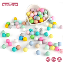 Keep&Grow 500Pcs 12MM Silicone Round Beads BPA Free Baby Teethers Perle silicone Baby Teething Beads DIY Pacifier Chain Tools 2024 - buy cheap