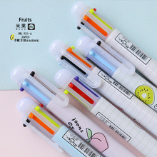 Amor taste frutas 6 cores caneta esferográfica volumosa material de escritório escola presente papelaria escolar 2024 - compre barato