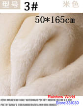 3# cream Height  8mm Minky fleece plush PV velvet velboa fabric for DIY sewing Stuff toy pet home sleepcoat pillow(50*165cm) 2024 - buy cheap