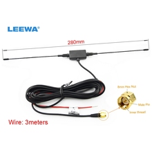 LEEWA-antena activa SMA para coche, con amplificador incorporado para TV digital, # CA916 2024 - compra barato