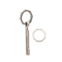 Восьмиугольное кольцо для ключей из титанового сплава, уличный инструмент для повседневного использования, титановое кольцо для ключей, подвесная Пряжка, цветное украшение для кемпинга, оборудование 2024 - купить недорого