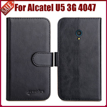 Hot Sale! Alcatel U5 3G 4047 4G 5044 Case New Arrival 6 Colors High Quality Flip Leather Protective Cover Phone Bag 2024 - buy cheap