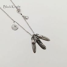 Black Knight Vintage silver color Indian Eagle Feathers pendant necklace mens Stainless steel multi Feathers necklace BLKN0759 2024 - buy cheap