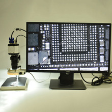 Microscópio câmera hd 2.0mp 1080p 30fps., lente de microscópio com vga usb, saídas bnc + 8x-130x com amplificação ajustável de 25mm com suporte de led + suporte. 2024 - compre barato