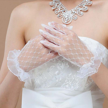 Black Red White Ivory Short Lace  Gloves women Accessories Party Lace Gloves 2024 - buy cheap