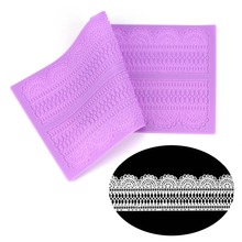 39.5 * 20 Cm Silicone Mold Cake Lace Mat Baking Pastry Tools Wedding Cake Sugar Lace Mould Fondant Cake Decoration Silicone Mat 2024 - buy cheap