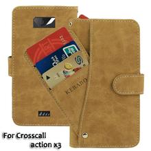 Leather Wallet Crosscall action x3 5" Case Flip Vintage Front Card Slots Cases Cover Business Phone Bags 2024 - buy cheap