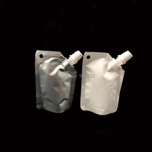 Saco de plástico com bico de alumínio, saco branco de plástico com bico lateral para 50ml, 500 pçs 2024 - compre barato