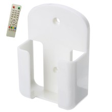 Soporte de Control remoto para TV, caja montada en la pared, estante de almacenamiento ABS con tornillos, color blanco 2024 - compra barato