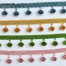 12M/Lot Wood Beads Curtain Lace Trims Sofa Stage Valance Decor Curtain Accessories Tassel Fringe Lace Ribbon DIY Sewing 2024 - buy cheap