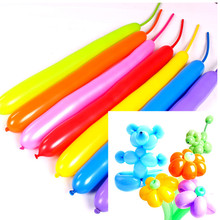 Tira de globos de látex para fiestas, Decoración de cumpleaños y bodas, multicolor, mágico, largo, atado de animales, 10 Uds., 260Q 2024 - compra barato