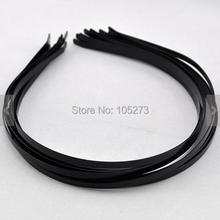 Atacado 10 pces preto pintado metal headbands com extremidade dobrada 5mm-diy acessório jóias fazendo 2024 - compre barato