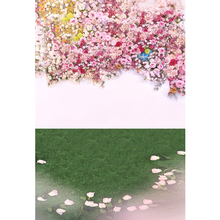 Fondo con estampado Digital de flores coloridas para fotografía de niños, telón de fondo para pared Con foto de boda de cumpleaños, Fondo de estudio, suelo verde 2024 - compra barato