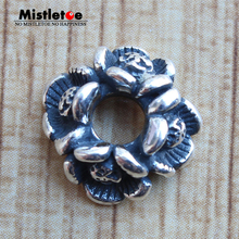 Mistletoe 925 Sterling Silver Designer Ring Flower Charm Bead Fit European Bracelet Jewelry 2024 - buy cheap