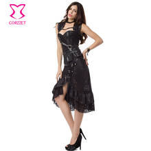 2017 Black Vintage Corsets And Bustiers Sexy Gothic Corset Dress Victorian Steampunk Clothing Women Plus Size Burlesque Costumes 2024 - buy cheap