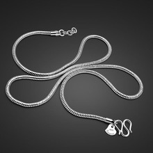 Мужское серебряное ожерелье, ожерелье из 925 пробы серебра с цепочкой в виде змеи, модные украшения, мужское ожерелье из серебра 2,5м51см 2024 - купить недорого