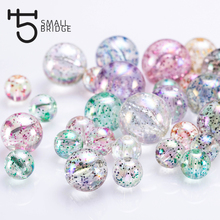 20mm Large Glitter Transparent Acrylic beads for Jewelry Making Handmade Necklace Loose Round Resin Beads Wholesale P502 2024 - buy cheap