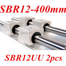 12mm linear rail SBR12 -L 400mm support rail and 2pcs SBR12UU blocks for CNC parts linear shaft support rails and bearing blocks 2024 - buy cheap