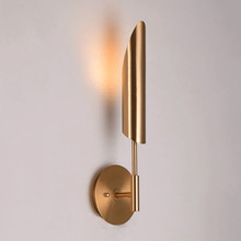 Luces Led de pared minimalistas de bronce, lámpara de pared moderna para dormitorio, mesita de noche, candelabro para pasillo, Loft Nórdico 2024 - compra barato