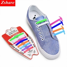 Cordones elásticos de silicona para niños y adultos, cordones de goma para zapatillas, 13 colores, 16 unids/lote 2024 - compra barato