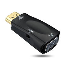 HDMI to VGA Converter Gold-plated with connector 3.5mm audio cable for PC Laptop Desktop TV box or other HDMI input devices 2024 - buy cheap