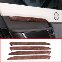 4 Pcs Rose Wood Grain ABS For Land Rover Discovery 5 LR5 L462 2017-19 Car Interior Door Decoration Protector Cover Trim Parts 2024 - buy cheap