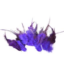 Натуральные окрашенные Свободные петушиные перья 4-6 "фиолетовый 2024 - купить недорого