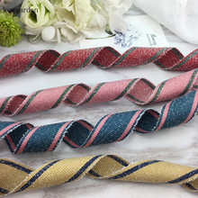 kewgarden 1" 25mm Stripe Fluffy Satin Ribbon Handmade Tape DIY Hair Bow Ribbons Clothing Accessories 5 Merers 2024 - buy cheap