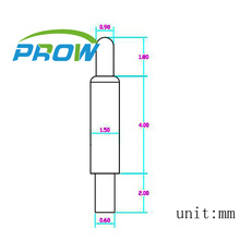 Prow conector de fonte de alimentação banhado a ouro, agulha de mola, pino de corrente, 1.5*7.8mm, conector de pino pogo 2024 - compre barato