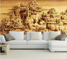 La última 3D papel 3D chino jardín antiguo papel de parede de pared de TV sofá de la sala de pared dormitorio wallpaper 2024 - compra barato
