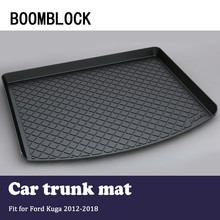 Auto Car Cargo Liner rear trunk mat For Ford Kuga 2018 2017 2016-2012 Luggage Tray Carpet Mud Anti Kick Cover Mat accessories 2024 - buy cheap