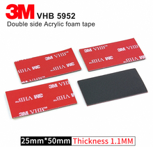 10Pcs/Lot 3M VHB 5952 Heavy Duty Double Sided Adhesive Acrylic Foam Tape Good For Car Camcorder DVR Holder,Size 25mm*50mm 2024 - buy cheap
