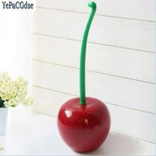 YEPACGDSE Cute Cherry Shaped Toilet Scrub Cleaning Brush Tool with Holder Plastic Toilet Brush Bathroom Cleaning 2024 - buy cheap