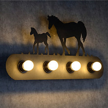 Loft Style Creative Horse Type Wall Sconce LED Wall Lamp Decor Industrial Vintage Wall Light Fixtures Indoor Lighting Lampara 2024 - buy cheap