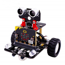 Robo Набор для микро: бит робототехники комплекты для выноса руля для детей программируемый BBC микробит роботы игрушки автомобиль с учебником отслеживания Bluetooth 2024 - купить недорого