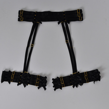 Black women garter belt Bow garter Harajuku Gothic body harness wedding garters bridal bondage harness garters 2024 - buy cheap